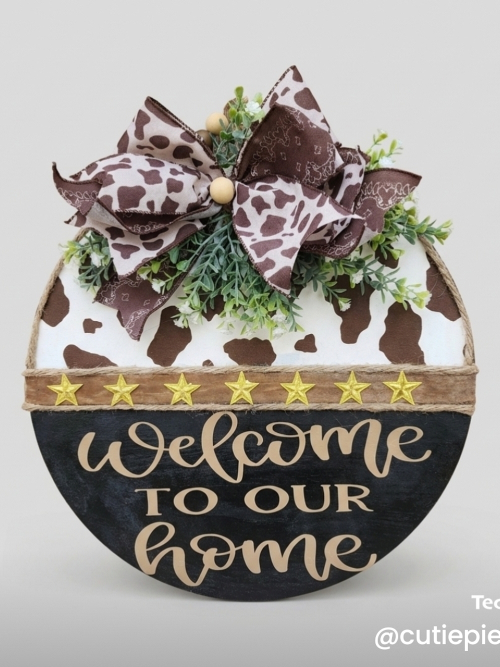 Welcome to Our Home Round Wall Accent - Brown & White